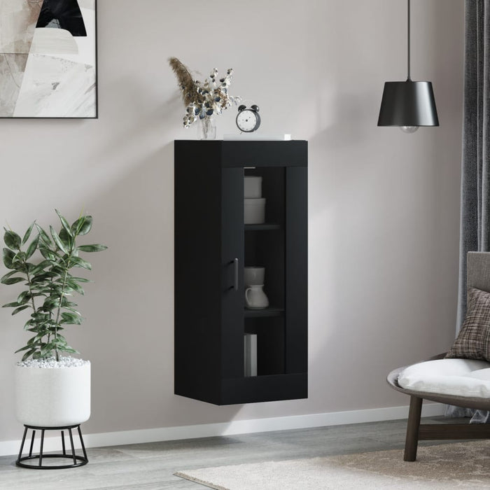 Dulap montat pe perete, negru, 34,5x34x90 cm WALTI