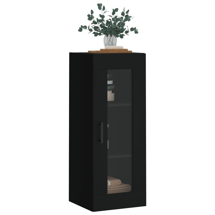 Dulap montat pe perete, negru, 34,5x34x90 cm WALTI