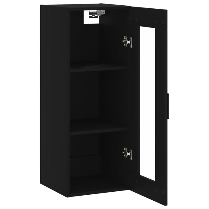 Dulap montat pe perete, negru, 34,5x34x90 cm WALTI
