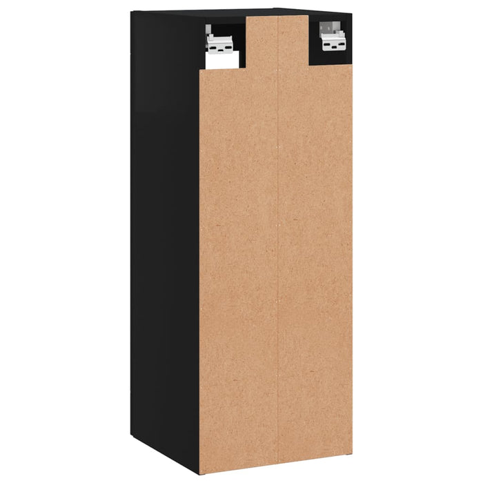 Dulap montat pe perete, negru, 34,5x34x90 cm WALTI