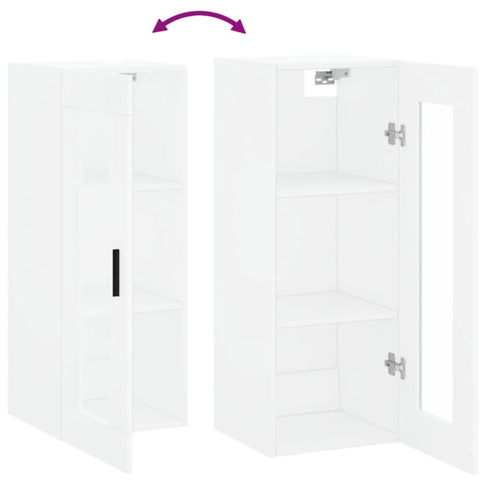 Dulap montat pe perete, alb, 34,5x34x90 cm - WALTI WALTI