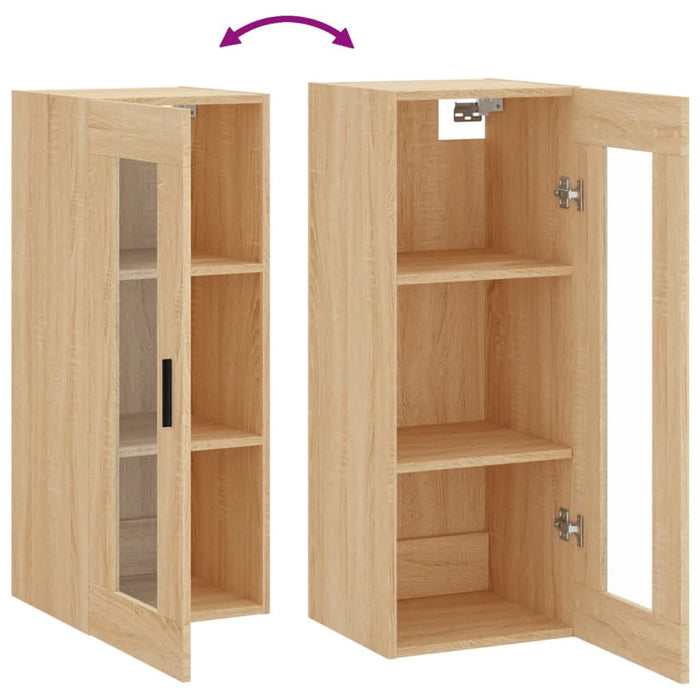 Dulap montat pe perete, stejar sonoma, 34,5x34x90 cm - WALTI WALTI