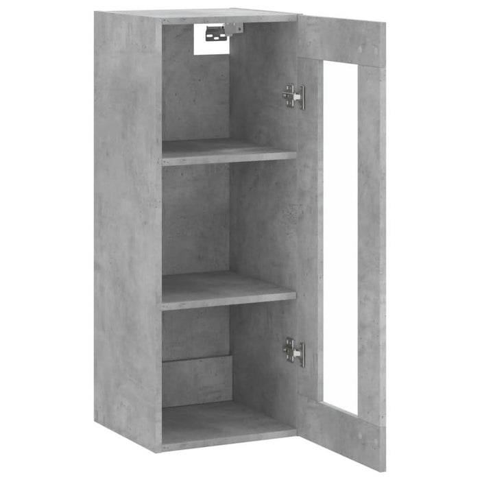 Dulap montat pe perete, gri beton, 34,5x34x90 cm - WALTI WALTI