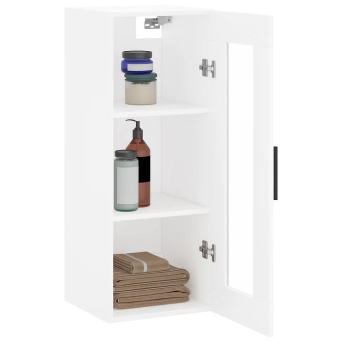 Dulap montat pe perete, alb, 34,5x34x90 cm - WALTI WALTI