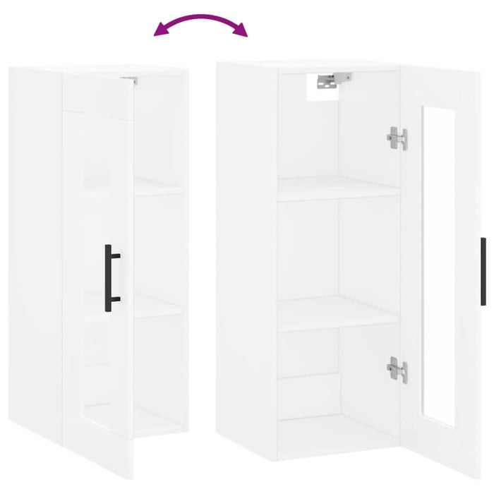 Dulap montat pe perete, alb, 34,5x34x90 cm - WALTI WALTI