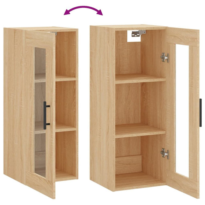 Dulap montat pe perete, stejar sonoma, 34,5x34x90 cm - WALTI WALTI