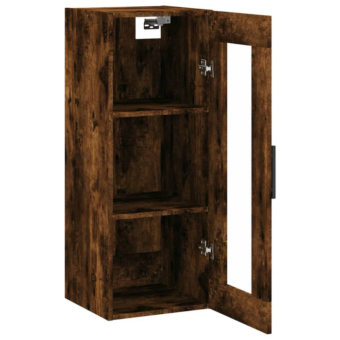 Dulap montat pe perete, stejar fumuriu, 34,5x34x90 cm WALTI