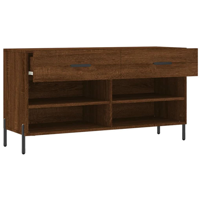 Bancă de pantofi, stejar maro, 102x35x55 cm, lemn prelucrat - WALTI WALTI