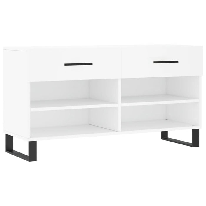 Bancă de pantofi, alb, 102x35x55 cm, lemn prelucrat - WALTI WALTI