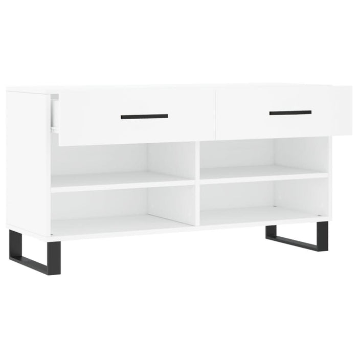 Bancă de pantofi, alb, 102x35x55 cm, lemn prelucrat - WALTI WALTI