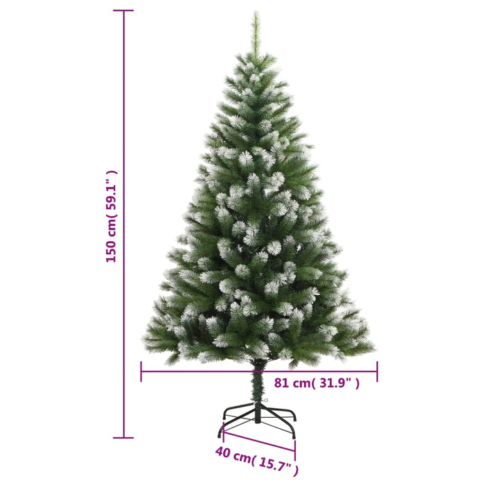 Brad de Crăciun artificial cu balamale și zăpadă pufoasă 150 cm WALTI