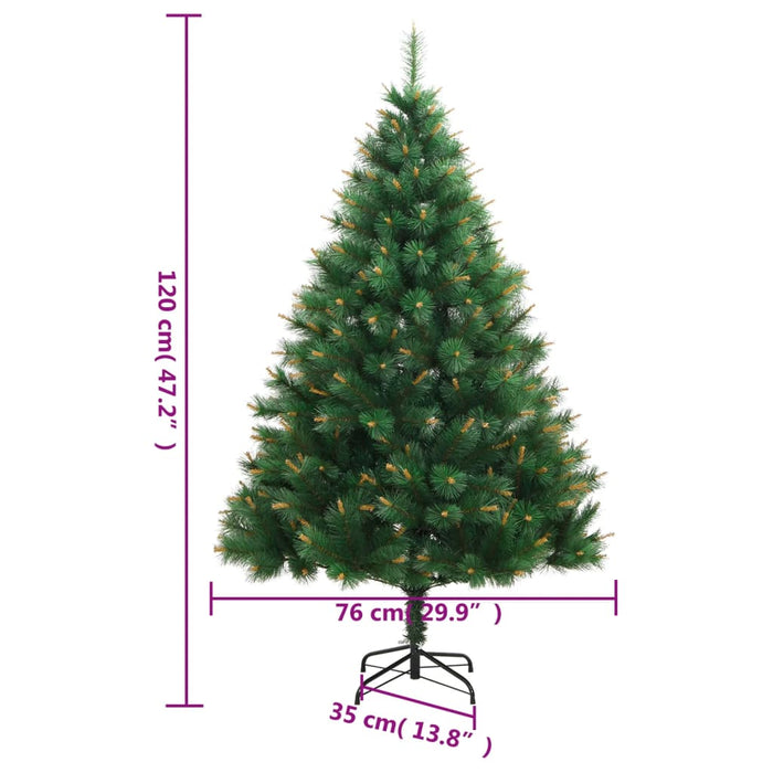 Brad de Crăciun artificial cu suport și balamale, 120cm - WALTI WALTI