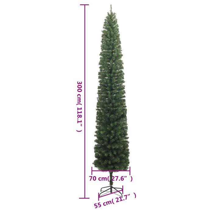 Brad de Crăciun slim cu suport, 300 cm, PVC - WALTI WALTI