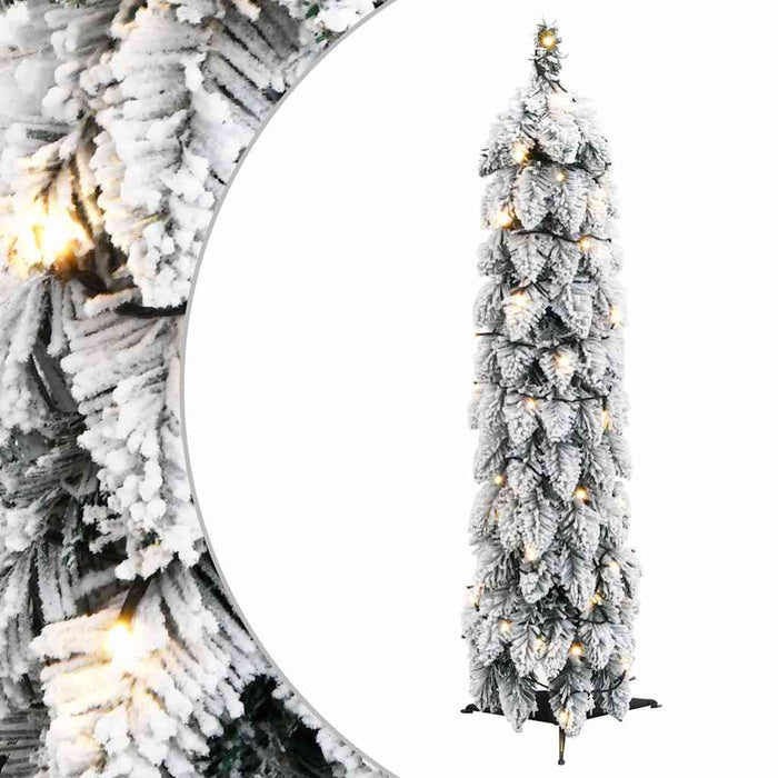 Brad de Crăciun artificial pre-iluminat 45 LED-uri/zăpadă 90 cm - WALTI WALTI