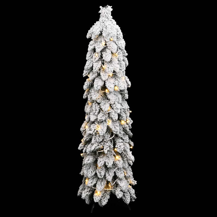 Brad de Crăciun artificial pre-iluminat 80 LED-uri/zăpadă 150cm - WALTI WALTI