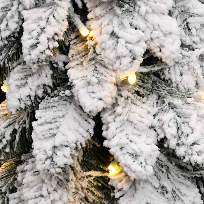 Brad de Crăciun artificial pre-iluminat 80 LED-uri/zăpadă 150cm - WALTI WALTI