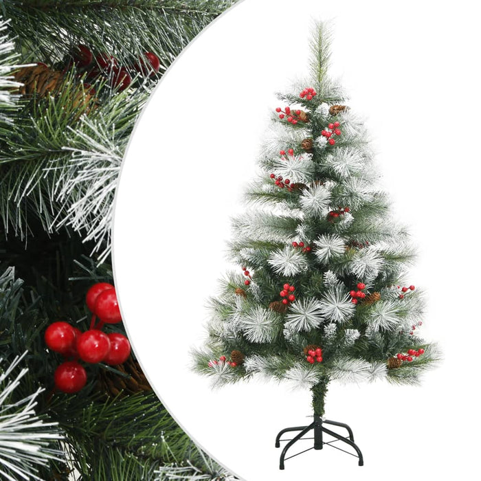 Pom Crăciun artificial cu balamale, conuri, fructe roșii 120 cm - WALTI WALTI