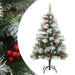 Pom Crăciun artificial cu balamale, conuri, fructe roșii 120 cm - WALTI WALTI