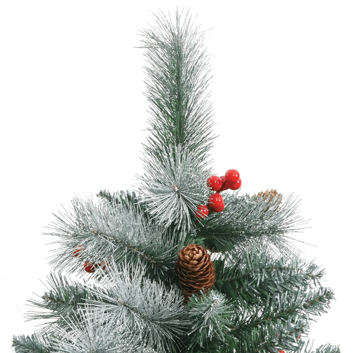 Pom Crăciun artificial cu balamale, conuri, fructe roșii 210 cm WALTI