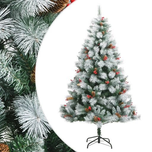 Pom Crăciun artificial cu balamale, conuri, fructe roșii 240 cm - WALTI WALTI