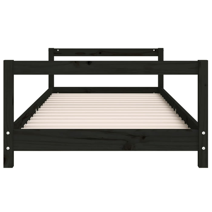 Cadru pat pentru copii, negru, 90x200 cm, lemn masiv de pin - WALTI WALTI