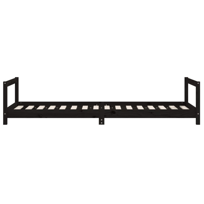 Cadru pat pentru copii, negru, 90x200 cm, lemn masiv de pin - WALTI WALTI