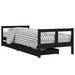 Cadru pat copii cu sertare, negru, 80x200 cm, lemn masiv de pin - WALTI WALTI