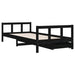 Cadru de pat copii cu sertare, negru, 90x200 cm, lemn masiv pin - WALTI WALTI