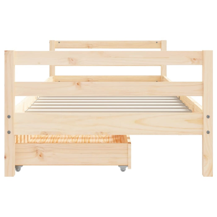 Cadru pat copii cu sertare, 80x200 cm, lemn masiv de pin WALTI