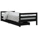 Cadru pat copii cu sertare, negru, 80x200 cm, lemn masiv de pin - WALTI WALTI