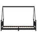 Cadru de pat pentru copii, negru, 80x200 cm, lemn masiv de pin - WALTI WALTI