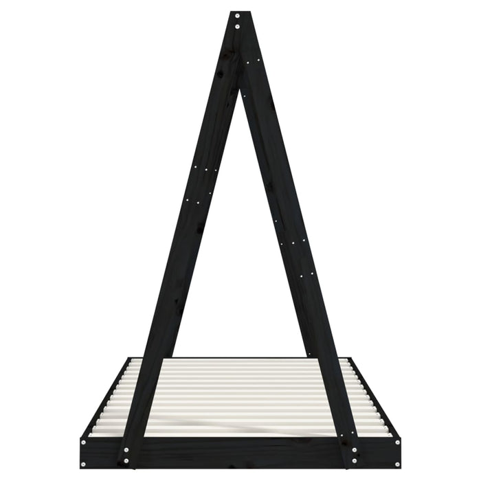 Cadru de pat pentru copii, negru, 90x190 cm, lemn masiv de pin - WALTI WALTI