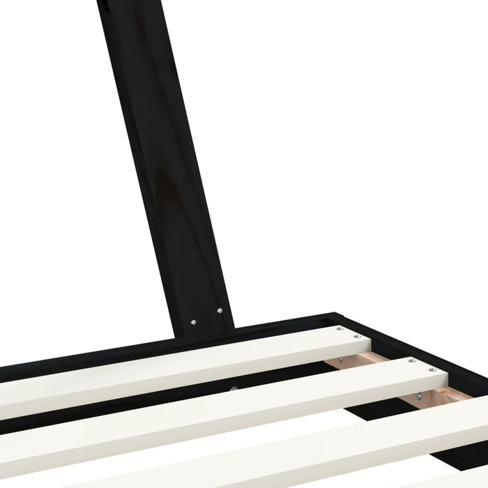 Cadru de pat pentru copii, negru, 90x190 cm, lemn masiv de pin - WALTI WALTI