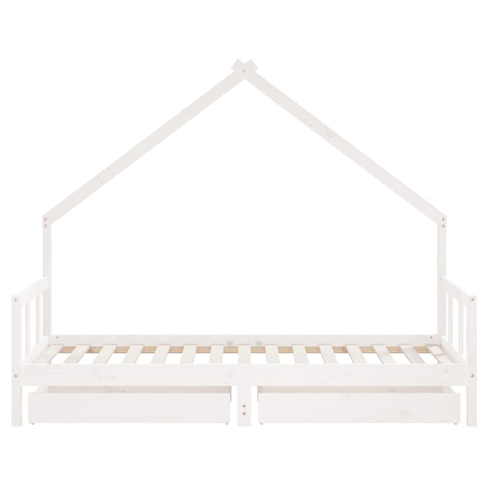 Cadru de pat pentru copii, alb, 90x190 cm, lemn masiv de pin - WALTI WALTI