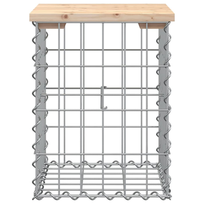 Bancă de grădină, design gabion, 33x31x42 cm, lemn masiv de pin - WALTI WALTI