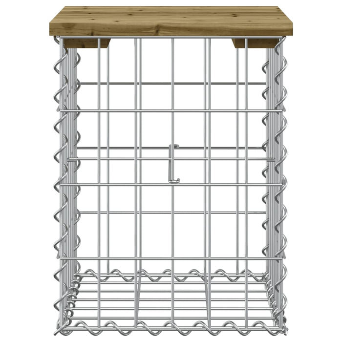 Bancă grădină, design gabion, 33x31x42 cm, lemn pin impregnat - WALTI WALTI