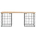 Bancă de grădină, design gabion, 103x31x42 cm, lemn masiv pin - WALTI WALTI