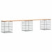 Bancă de grădină, design gabion, 203x31x42cm, lemn masiv de pin - WALTI WALTI