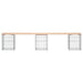 Bancă de grădină, design gabion, 203x31x42cm, lemn masiv de pin - WALTI WALTI