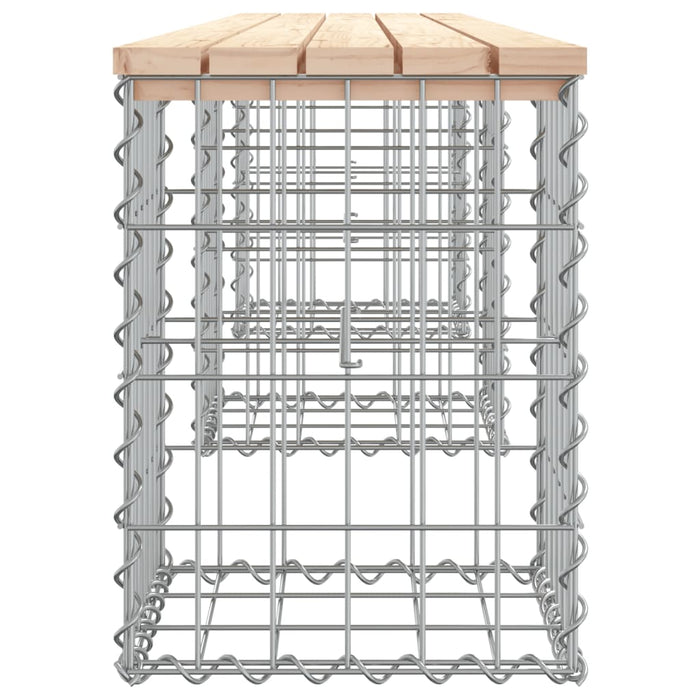 Bancă de grădină, design gabion, 203x31x42cm, lemn masiv de pin - WALTI WALTI