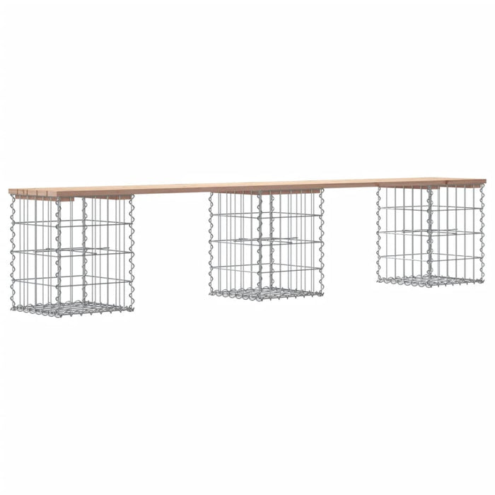 Bancă de grădină, design gabion, 203x31x42cm, lemn masiv de pin - WALTI WALTI