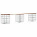 Bancă de grădină, design gabion, 203x31x42cm, lemn masiv de pin - WALTI WALTI