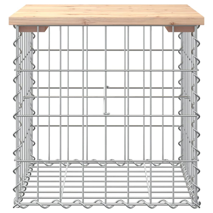 Bancă de grădină, design gabion, 43x44x42 cm, lemn masiv de pin - WALTI WALTI