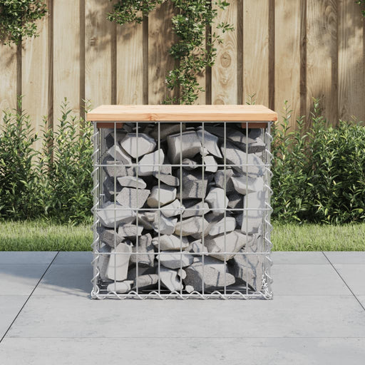 Bancă de grădină, design gabion, 43x44x42 cm, lemn masiv de pin - WALTI WALTI