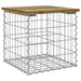 Bancă grădină, design gabion, 43x44x42 cm, lemn pin impregnat - WALTI WALTI