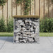 Bancă grădină, design gabion, 43x44x42 cm, lemn pin impregnat - WALTI WALTI