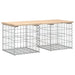 Bancă de grădină, design gabion, 103x44x42cm, lemn masiv de pin - WALTI WALTI