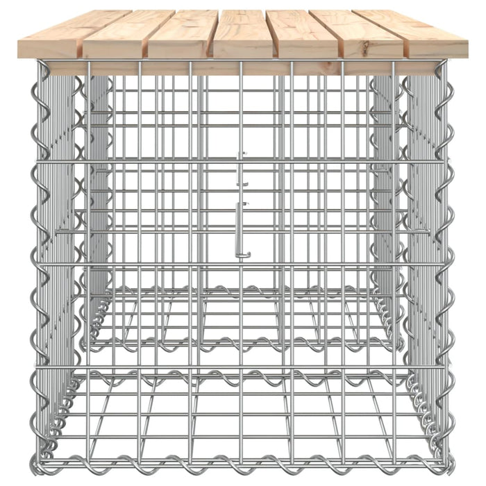 Bancă de grădină, design gabion, 103x44x42cm, lemn masiv de pin - WALTI WALTI