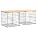 Bancă de grădină, design gabion, 103x44x42cm, lemn masiv de pin - WALTI WALTI