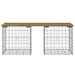 Bancă grădină, design gabion, 103x44x42 cm, lemn pin impregnat - WALTI WALTI